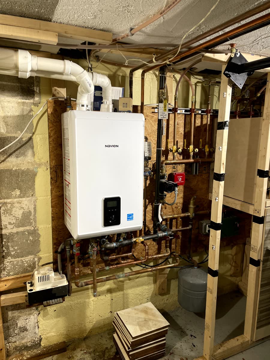 Navien NCB combi boiler install — Abington MA